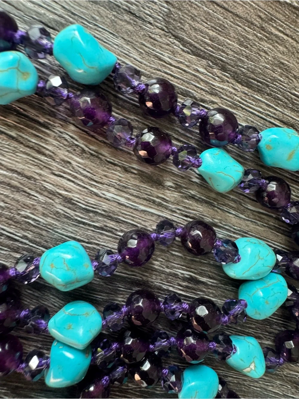 NWOT Tuckernuck Amethyst and Turquoise Necklace